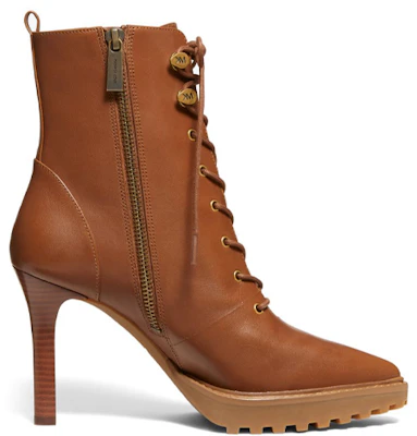 MICHAEL KORS Kyle 皮革高跟短筒靴 女款 棕色 Order MICHAEL KORS Kyle 皮革高跟短筒靴 女款 棕色
