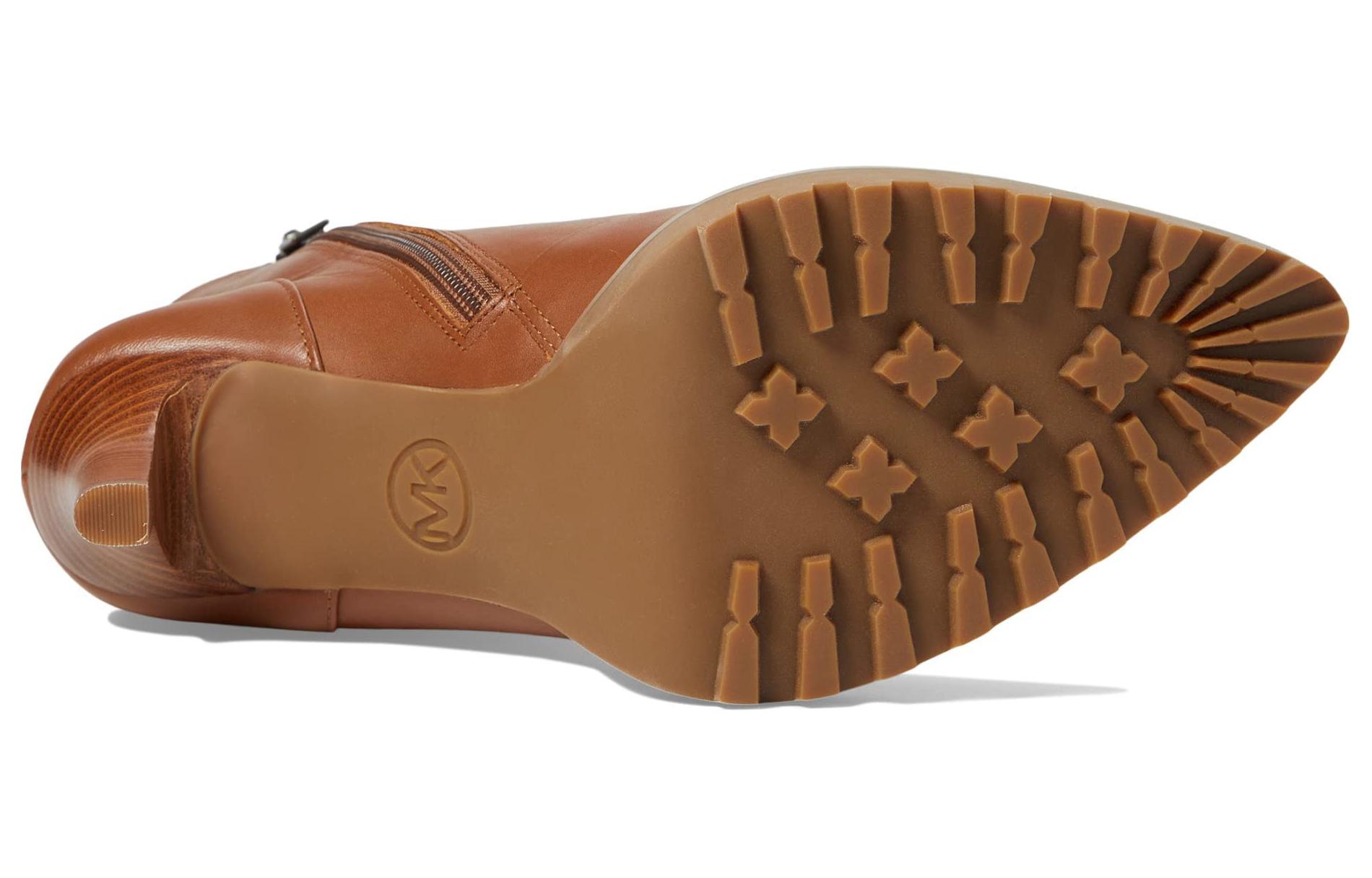 Purchase MICHAEL KORS Kyle 皮革高跟短筒靴 女款 棕色
