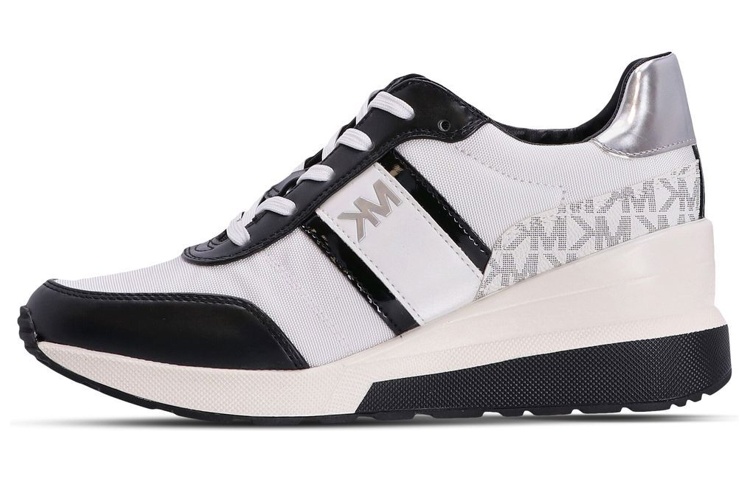 (W) MICHAEL KORS Lace-Up Mid-Top Sneaker 'Black and White'