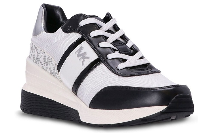 (W) MICHAEL KORS Lace-Up Mid-Top Sneaker 'Black and White' 圖 3