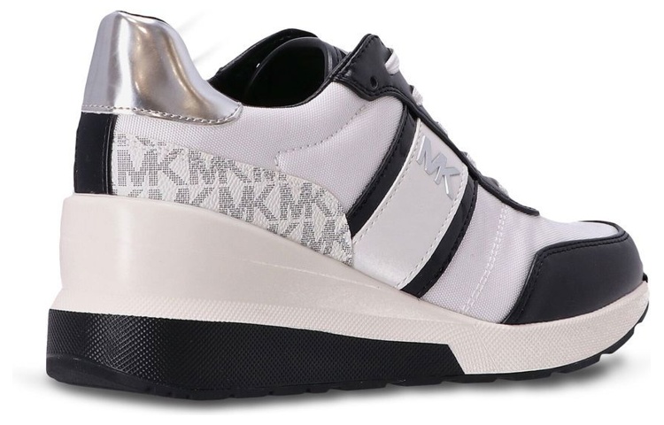 (W) MICHAEL KORS Lace-Up Mid-Top Sneaker 'Black and White' 圖 4