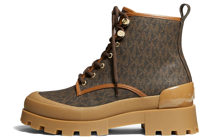 (W) MICHAEL KORS Lace-Up Print 'Fashion Ankle Boot Brown'