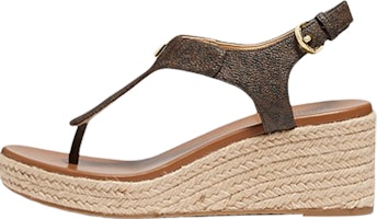 (Women) MICHAEL KORS Laney Espadrille Wedge 'Brown Logo' 40T0LAMS2B (Women) MICHAEL KORS Laney Espadrille Wedge 'Brown Logo' 40T0LAMS2B