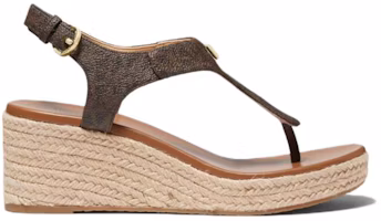 Order (W) MICHAEL KORS Laney Espadrille Wedge 'Logo Coklat' 40T0LAMS2B