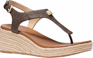 Lookbook (W) MICHAEL KORS Laney Espadrille Wedge 'Logo Coklat' 40T0LAMS2B