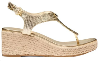 Order (W) MICHAEL KORS Laney Emas Cerah 'Wedge Espadrille Kulit Corak Lizard' 40T0LAMS1M
