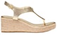 (Women) MICHAEL KORS Laney Light Gold 'Metallic Lizard-Embossed Leather Espadrille Wedge' 40T0LAMS1M
