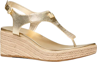 Lookbook (W) MICHAEL KORS Laney Emas Cerah 'Wedge Espadrille Kulit Corak Lizard' 40T0LAMS1M