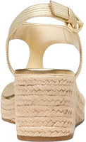Shop (W) MICHAEL KORS Laney Emas Cerah 'Wedge Espadrille Kulit Corak Lizard' 40T0LAMS1M