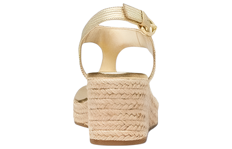 Shop (W) MICHAEL KORS Laney Emas Cerah 'Wedge Espadrille Kulit Corak Lizard' 40T0LAMS1M