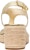 (Women) MICHAEL KORS Laney Light Gold 'Metallic Lizard-Embossed Leather Espadrille Wedge' 40T0LAMS1M
