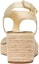 Shop (Women) MICHAEL KORS Laney Light Gold 'Metallic Lizard-Embossed Leather Espadrille Wedge' 40T0LAMS1M