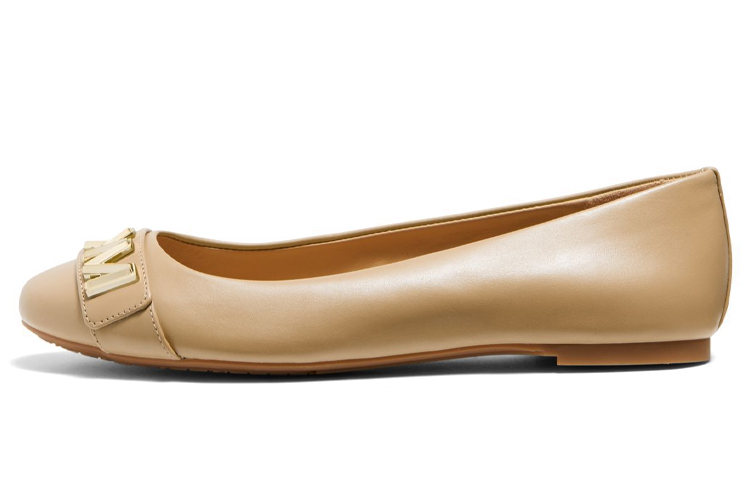 (W) MICHAEL KORS Leather Ballet Flats 'Beige'