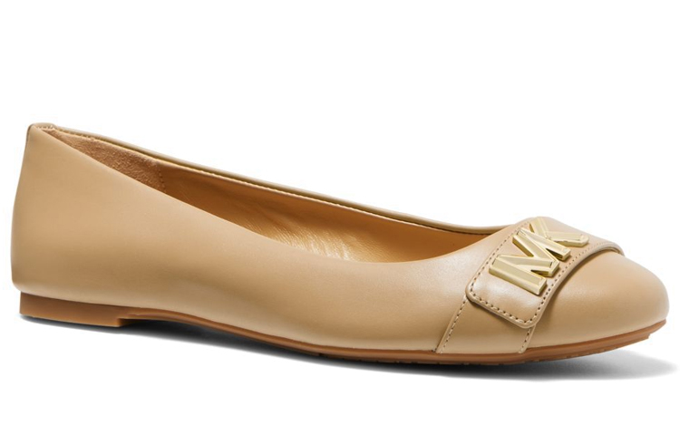 (W) MICHAEL KORS Leather Ballet Flats 'Beige' 圖 3