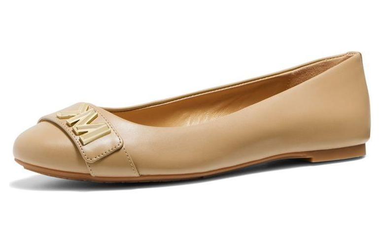 (W) MICHAEL KORS Leather Ballet Flats 'Beige' 圖 4