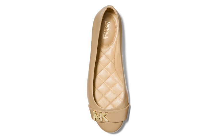 (W) MICHAEL KORS Leather Ballet Flats 'Beige' 圖 5