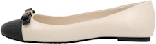 Buy (W) MICHAEL KORS 皮革蝴蝶结装饰平底鞋'白色' 40R3ANFP2L289