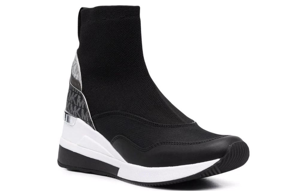 (W) MICHAEL KORS Leather Casual Round Toe Ankle Boots 'Black' 圖 2