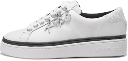 (Women) MICHAEL KORS Leather Charm Lace-Up Sneaker 'White' 43R2CHFS2L (Women) MICHAEL KORS Leather Charm Lace-Up Sneaker 'White' 43R2CHFS2L
