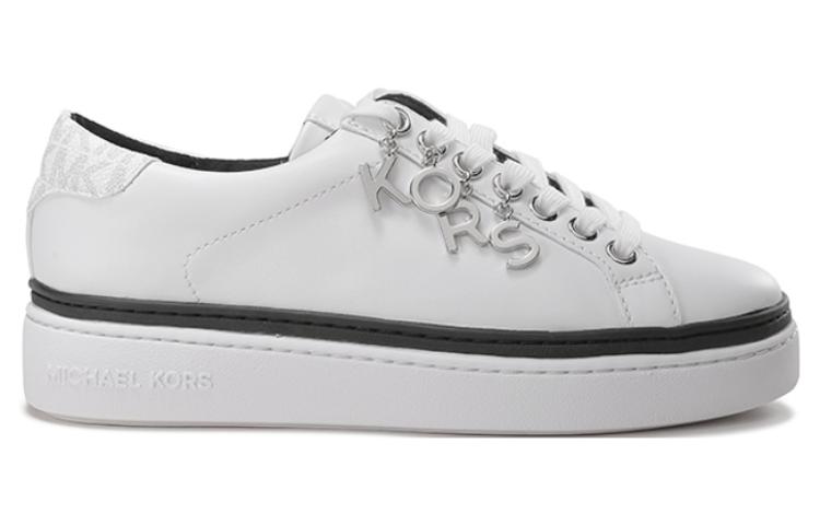 Order (Women) MICHAEL KORS Leather Charm Lace-Up Sneaker 'White' 43R2CHFS2L