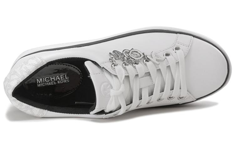 Purchase (Women) MICHAEL KORS Leather Charm Lace-Up Sneaker 'White' 43R2CHFS2L