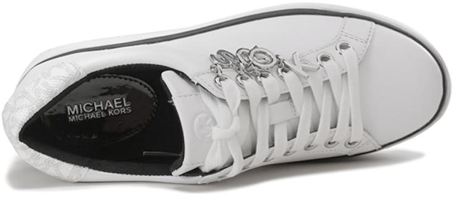 (Women) MICHAEL KORS Leather Charm Lace-Up Sneaker 'White' 43R2CHFS2L Purchase (Women) MICHAEL KORS Leather Charm Lace-Up Sneaker 'White' 43R2CHFS2L