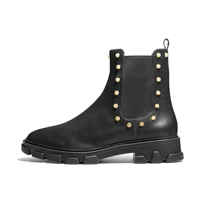 (W) MICHAEL KORS Leather Chelsea Boot 'Studded Black'