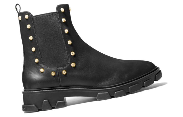Order (W) MICHAEL KORS Sepatu Boot Chelsea Kulit 'Studded Black' 40F2RIFE5L0001