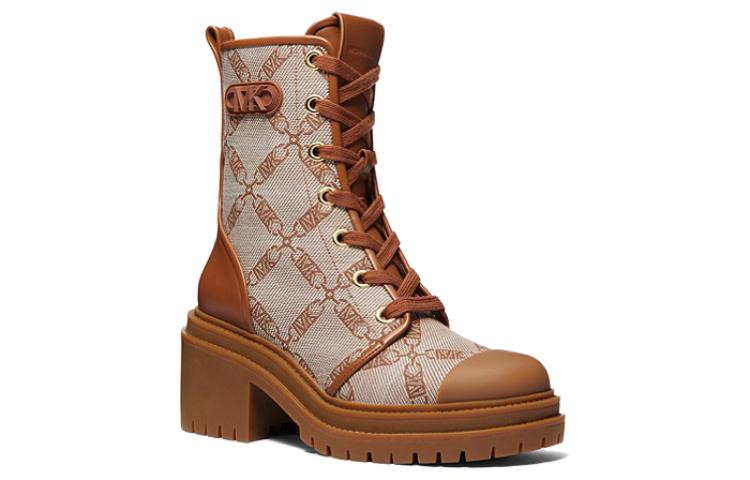 Lookbook (W) 迈克高仕真皮舒适中帮休闲靴 "棕色" 40F3HYME5Y1251