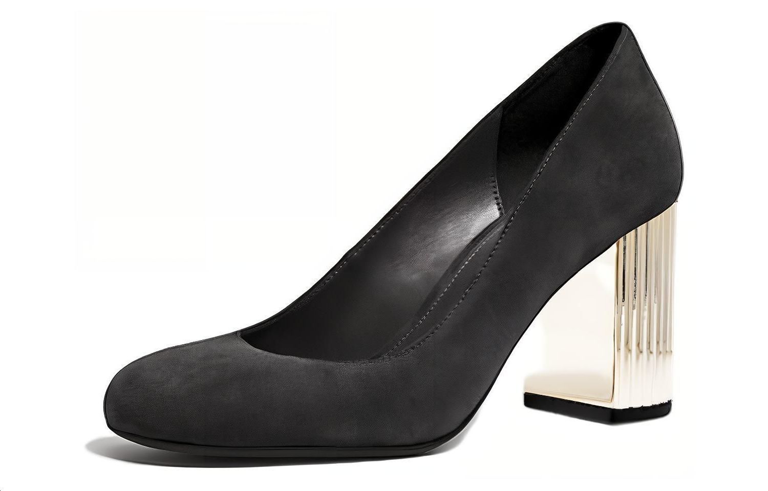 (W) MICHAEL KORS Leather CMFT Fashion Chunky High Heel 'Black' 圖 3