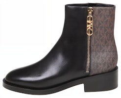 (Women) MICHAEL KORS Leather Comfort Round Toe Ankle Boot 'Black' 40F3RGME6L007 (Women) MICHAEL KORS Leather Comfort Round Toe Ankle Boot 'Black' 40F3RGME6L007