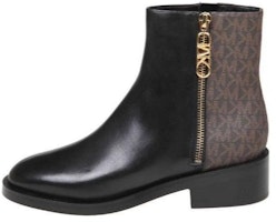 (Women) MICHAEL KORS Leather Comfort Round Toe Ankle Boot 'Black' 40F3RGME6L007 (Women) MICHAEL KORS Leather Comfort Round Toe Ankle Boot 'Black' 40F3RGME6L007