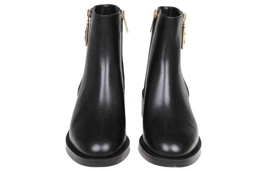 Shop MICHAEL KORS 麥可高仕 皮革 舒適圓頭 短靴 女款 黑色