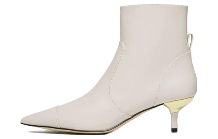 (W) MICHAEL KORS Leather CMFT Zip Ankle Boots 'Milk White'
