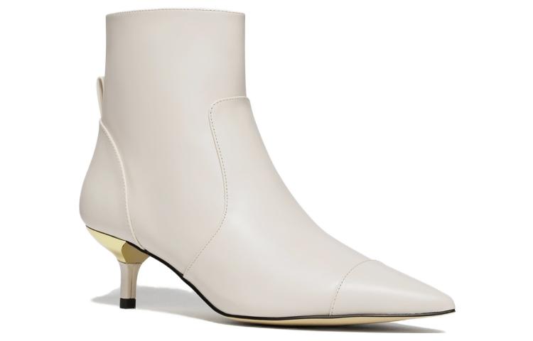 (W) MICHAEL KORS Leather CMFT Zip Ankle Boots 'Milk White' 圖 3