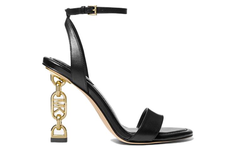 (W) MICHAEL KORS Leather CMFTable Staple Sandal 'Black' 圖 2
