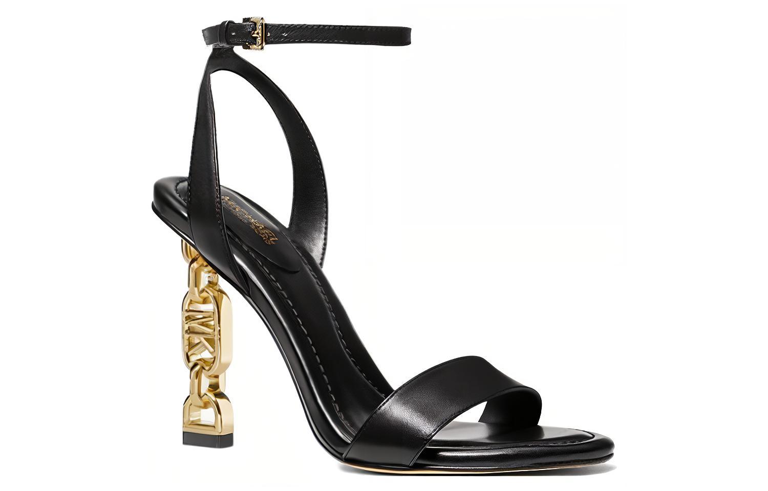 (W) MICHAEL KORS Leather CMFTable Staple Sandal 'Black' 圖 3