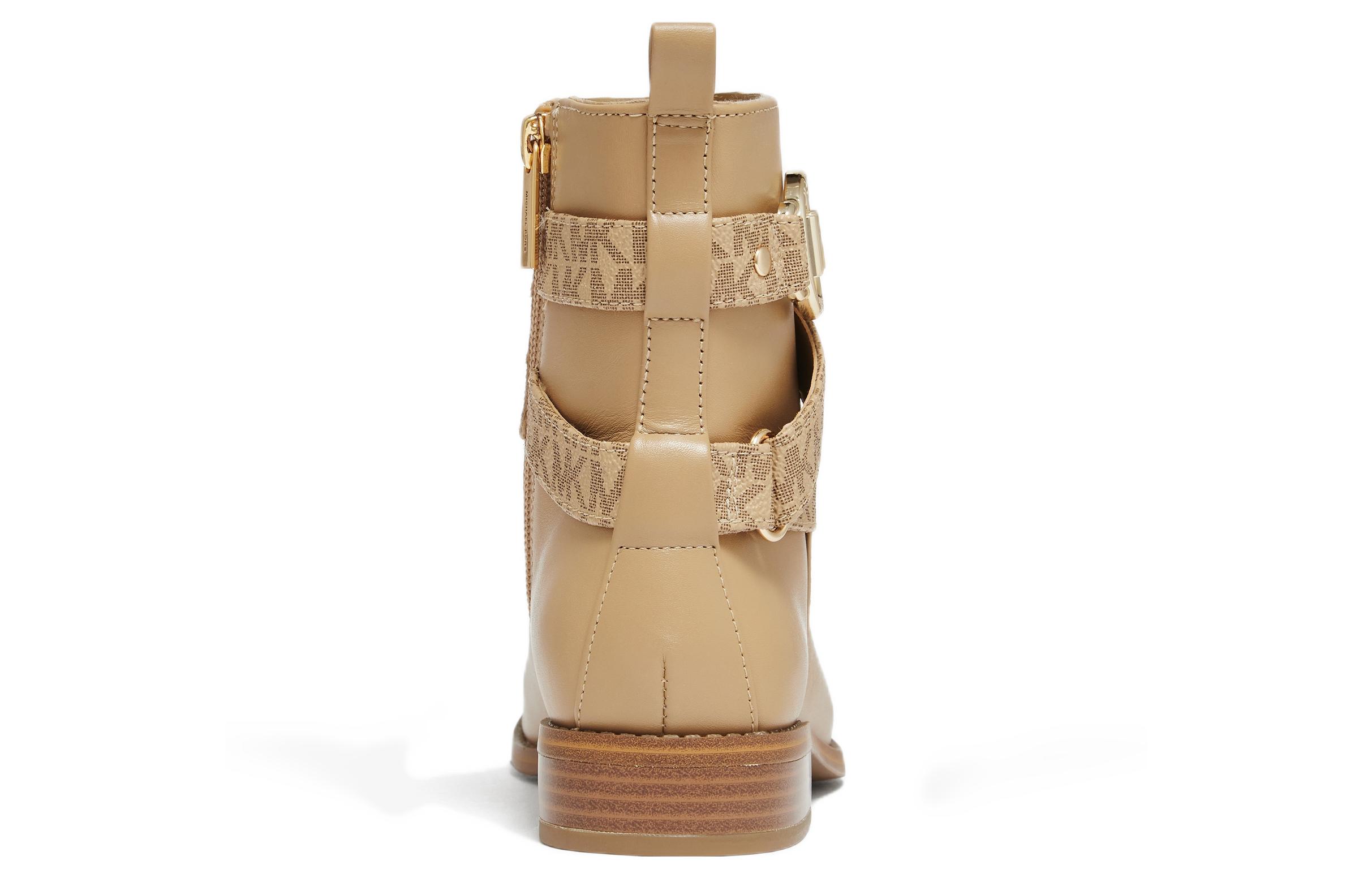(W) MICHAEL KORS Leather Fashion Ankle Boots 'Beige' 圖 4