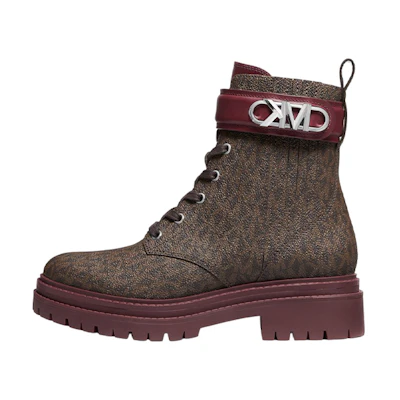 (W) MICHAEL KORS Leather Fashion Boots 'Brown Red'