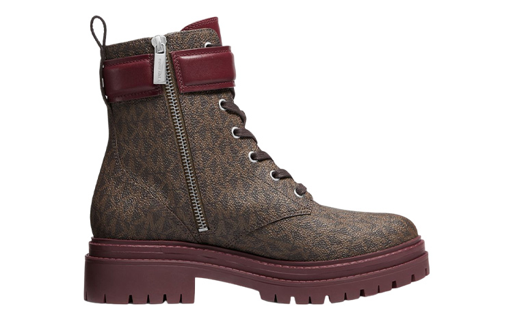 (W) MICHAEL KORS Leather Fashion Boots 'Brown Red' 圖 3