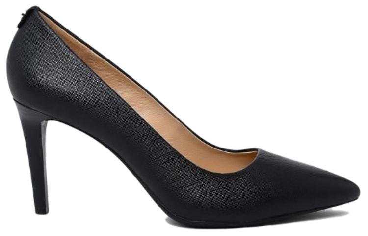 (W) MICHAEL KORS Leather Fashion High Heels 'Black' 圖 2