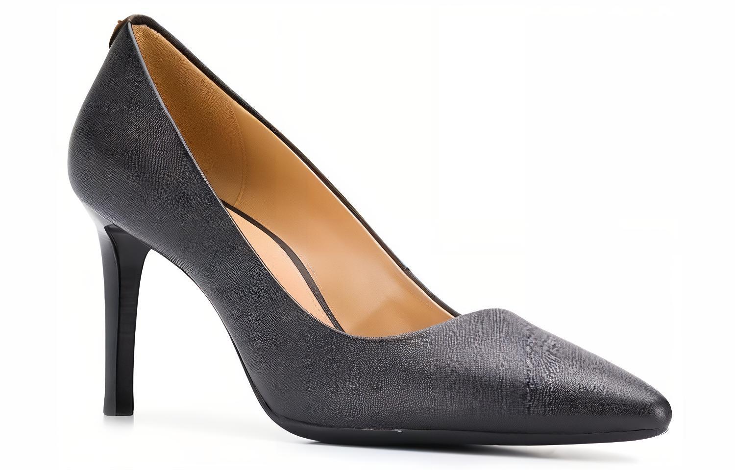 (W) MICHAEL KORS Leather Fashion High Heels 'Black' 圖 3