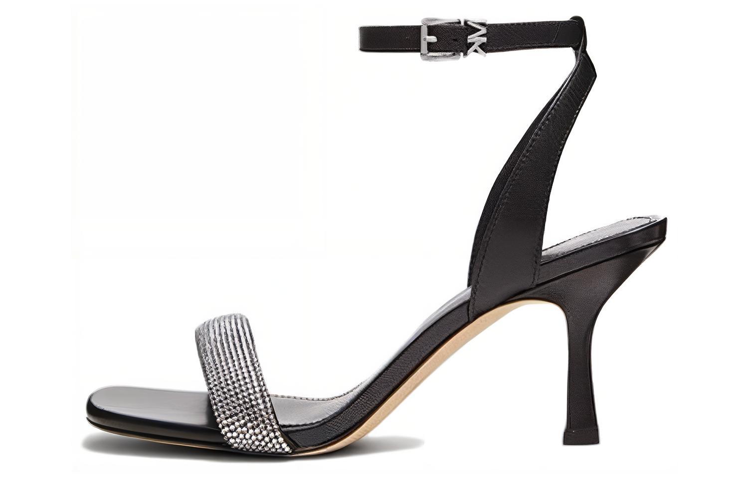 (Women) MICHAEL KORS Leather Fashion Peep-Toe Sandal 'Black' 40T2CEMS1L-0001