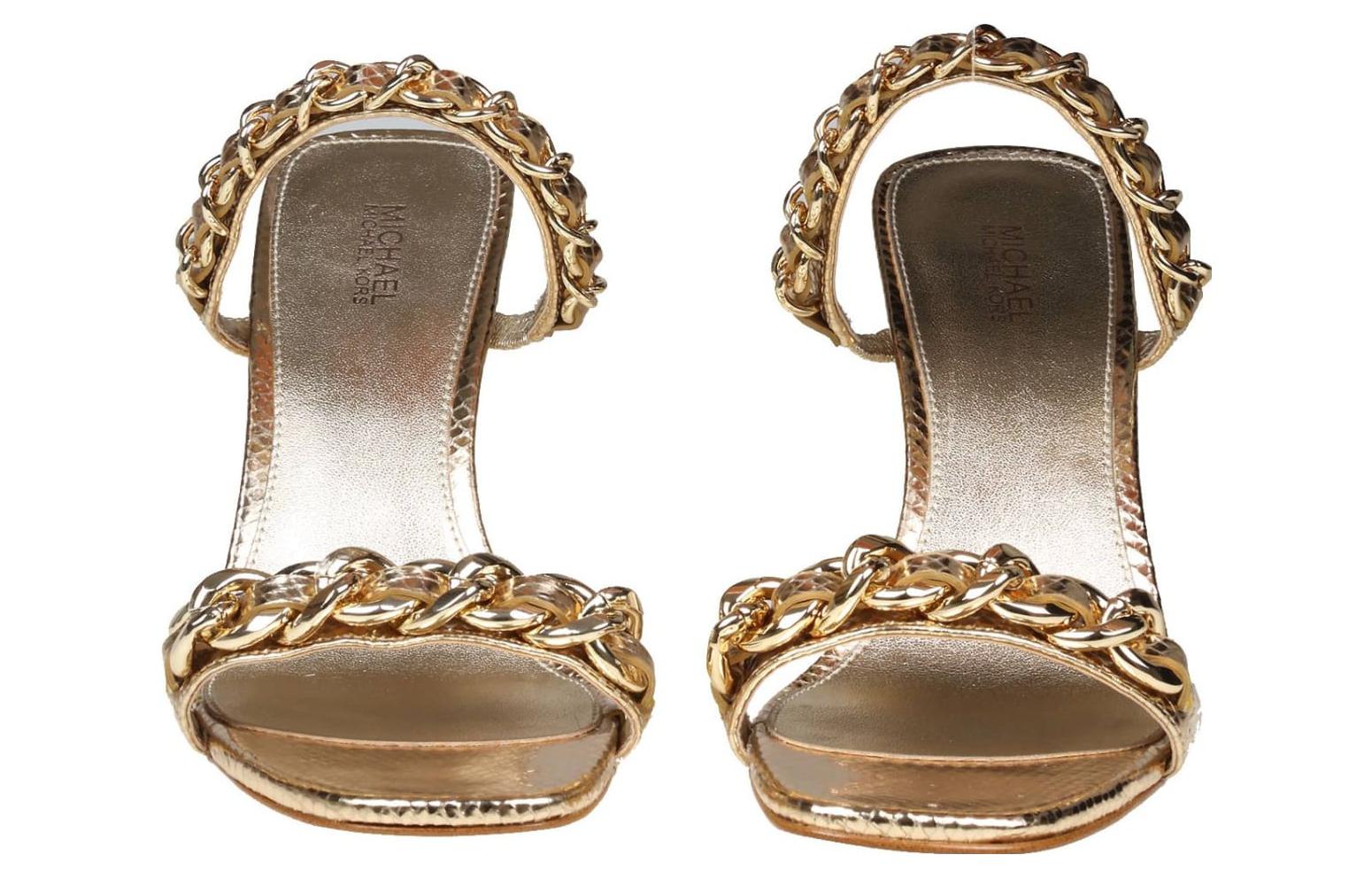 (W) MICHAEL KORS Leather Fashion Slip-On 'Gold' 圖 2