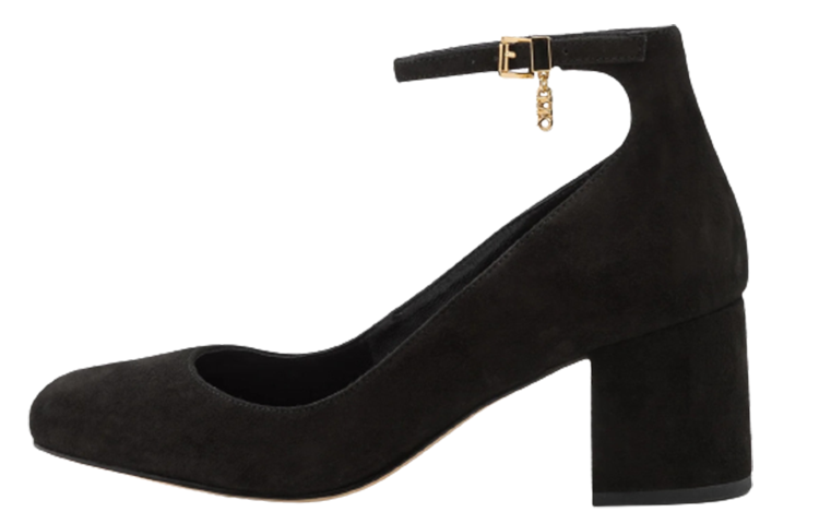 (Women) MICHAEL KORS Leather Fashion Tie-Up Chunky Heel 'Black' 40F3PLMP1S001