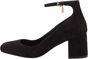 (Women) MICHAEL KORS Leather Fashion Tie-Up Chunky Heel 'Black' 40F3PLMP1S001 (Women) MICHAEL KORS Leather Fashion Tie-Up Chunky Heel 'Black' 40F3PLMP1S001
