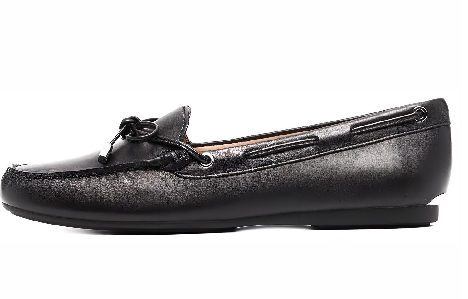 (W) MICHAEL KORS Leather Flat 'Black'