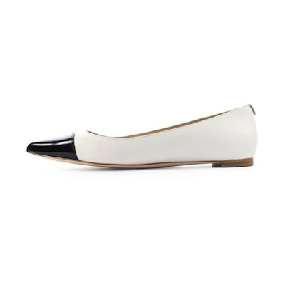 (W) MICHAEL KORS Leather Flat 'White'