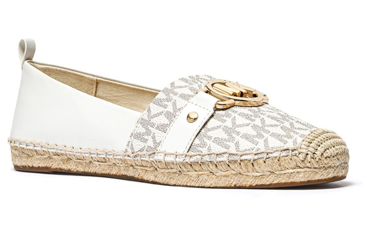 (W) MICHAEL KORS Leather Flat White 'Monogram Fashion' 圖 2