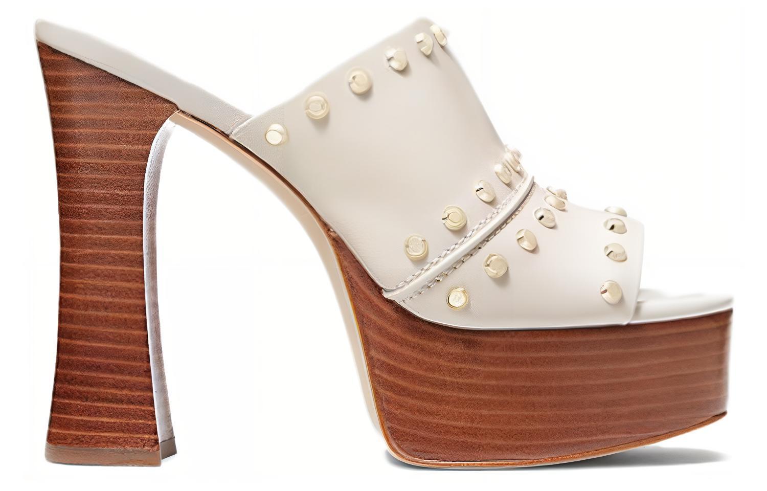 Order (W) 마이클 코어스 가죽 하이힐 슬라이드 (화이트) 40S3JGHS3L2171